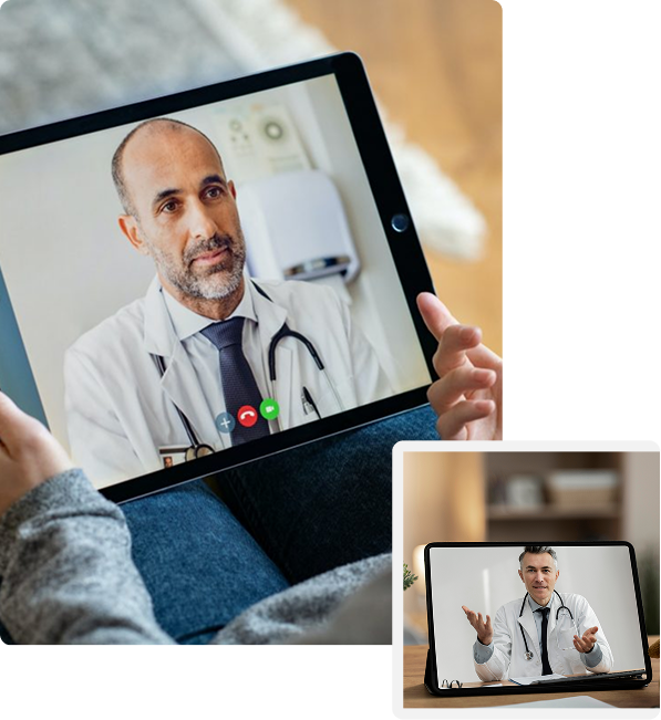 Doctor en videollamada